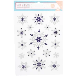 Décoration fenêtre Noël électrostatique étoile ou flocon-Gifi Outlet