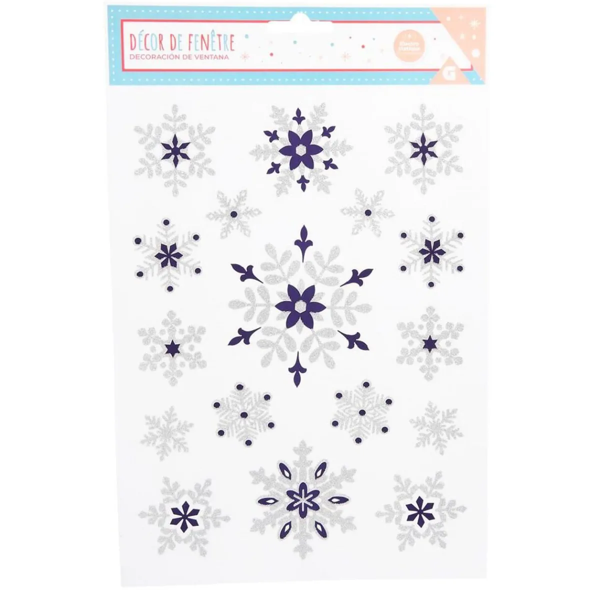 Décoration fenêtre Noël électrostatique étoile ou flocon-Gifi Outlet