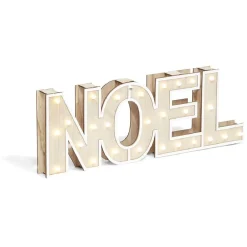 Décoration lumineuse à poser lettres Noël bois-Gifi