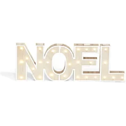 Décoration lumineuse à poser lettres Noël bois-Gifi