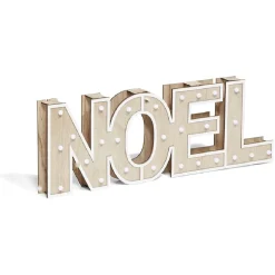 Décoration lumineuse à poser lettres Noël bois-Gifi