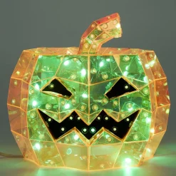 Décoration lumineuse Halloween LED USB tête de citrouille Ø20xH17cm-Gifi Best