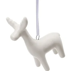 Décoration lumineuse Père Noël cerf sapin porcelaine rouge et blanc x4-Gifi Discount