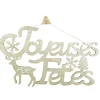 Décoration murale Joyeuses Fêtes pailleté doré-Gifi Hot