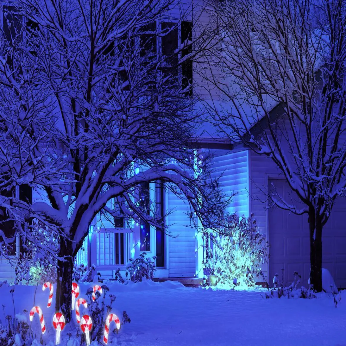 Décoration Noël sucre d'orge à planter LED H27cm-Gifi New