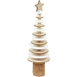 Décoration sapin à poser bois H25 cm-Gifi Hot