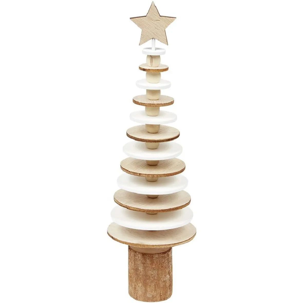 Décoration sapin à poser bois H25 cm-Gifi Hot