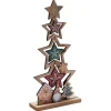 Décoration sapin en bois forme étoile avec gnome 12xH26cm-Gifi Online