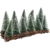 Décoration sapins sur branches 10 LED blanc chaud L.20,5xl.8xH.11 cm-Gifi
