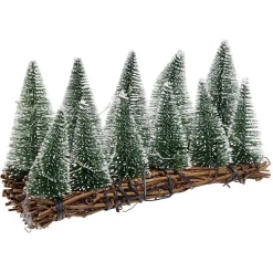 Décoration sapins sur branches 10 LED blanc chaud L.20,5xl.8xH.11 cm-Gifi