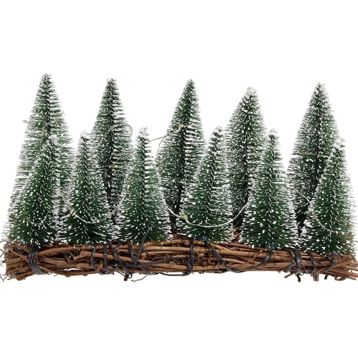 Décoration sapins sur branches 10 LED blanc chaud L.20,5xl.8xH.11 cm-Gifi