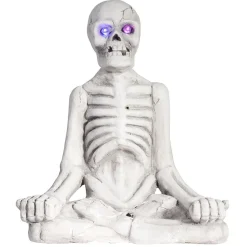 Décoration squelette assis Halloween gris-Gifi Discount