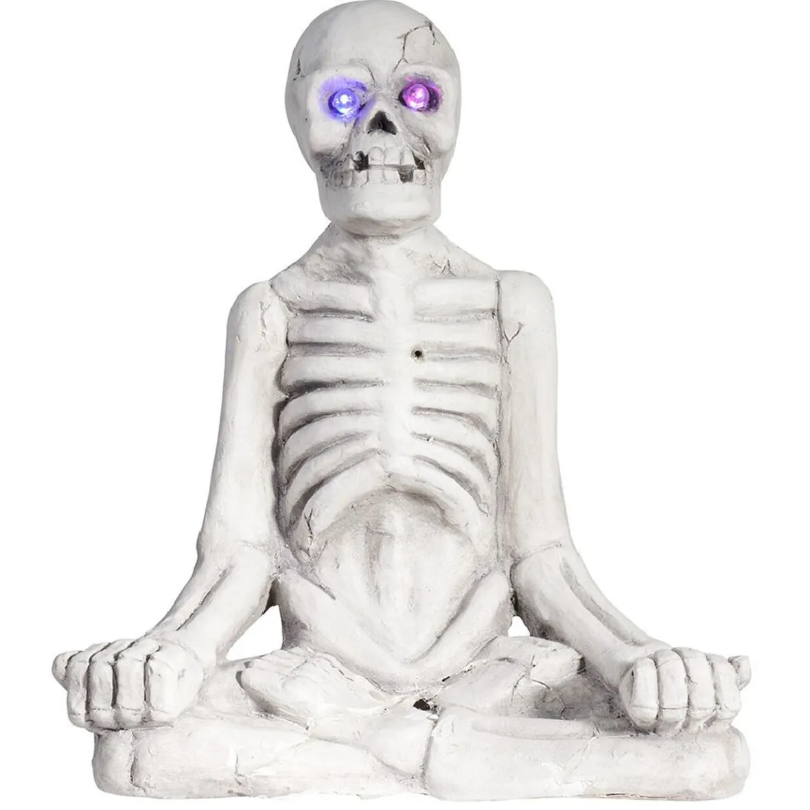 Décoration squelette assis Halloween gris-Gifi Discount