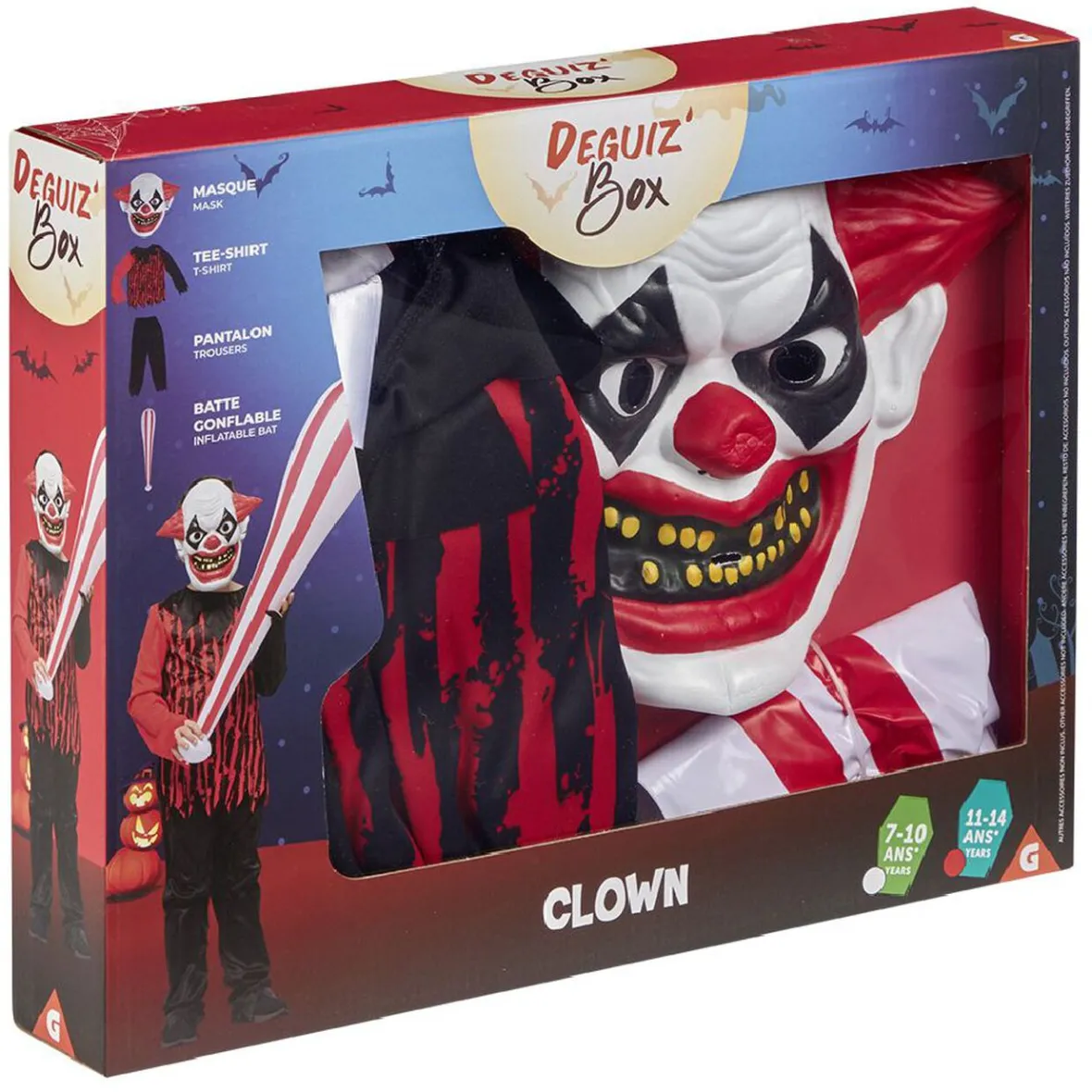 Deguiz'box déguisement clown démoniaque enfant 11/14 ans-Gifi Online