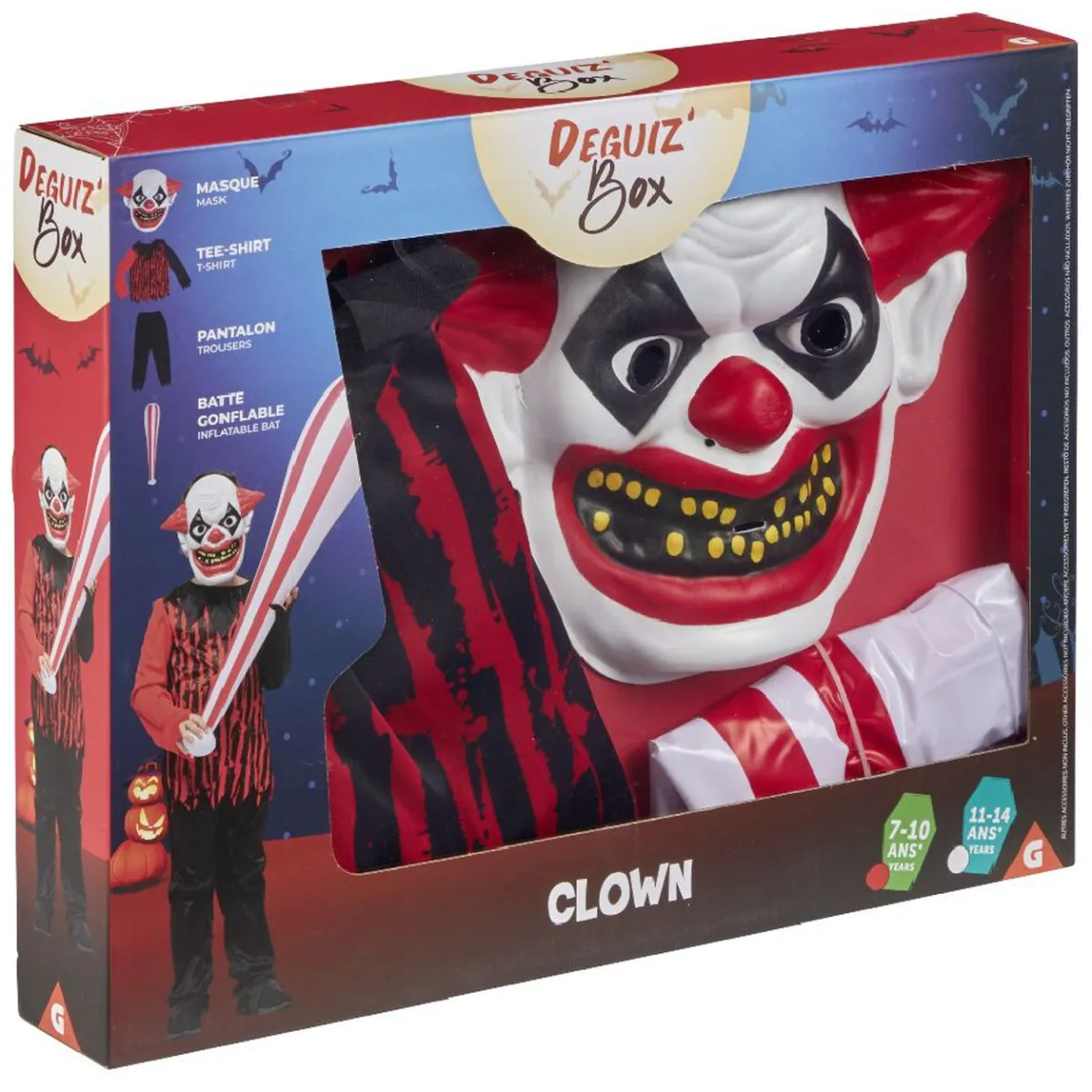 Deguiz'box enfant Halloween clown démoniaque 11/14 ans-Gifi Sale