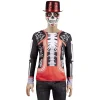 Déguisement adulte Halloween squelette tshirt Taille unique-Gifi Sale