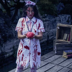 Déguisement adulte Halloween infirmière zombie sanglant Taille S-Gifi Online