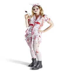 Déguisement adulte Halloween infirmière zombie sanglant Taille S-Gifi Online