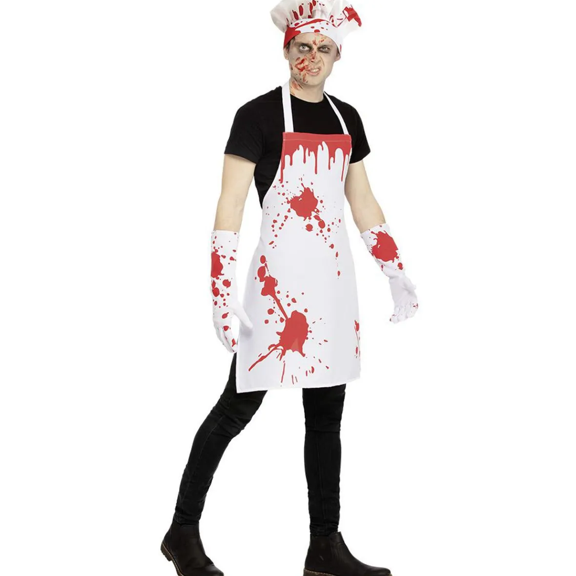 Déguisement adulte Halloween boucher Taille unique-Gifi Best