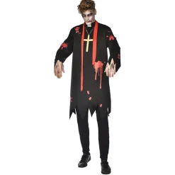 Déguisement adulte Halloween prêtre zombie Taille unique-Gifi New