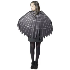 Déguisement adulte Halloween araignée poncho noir gris - Taille unique-Gifi Hot