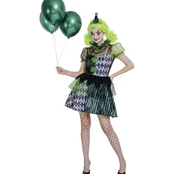 Déguisement adulte Halloween clown robe serre-tête collier - Taille M-Gifi Sale