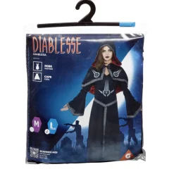 Déguisement adulte Halloween diablesse robe et cape - Taille L-Gifi New