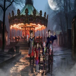 Déguisement adulte tablier clown Halloween taille unique-Gifi