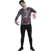Déguisement adulte t-shirt imprimé ZombieHalloween-Gifi Outlet