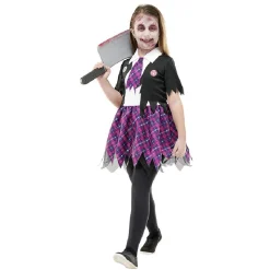 Déguisement enfant écolière zombie Halloween 7 à 10 ans-Gifi
