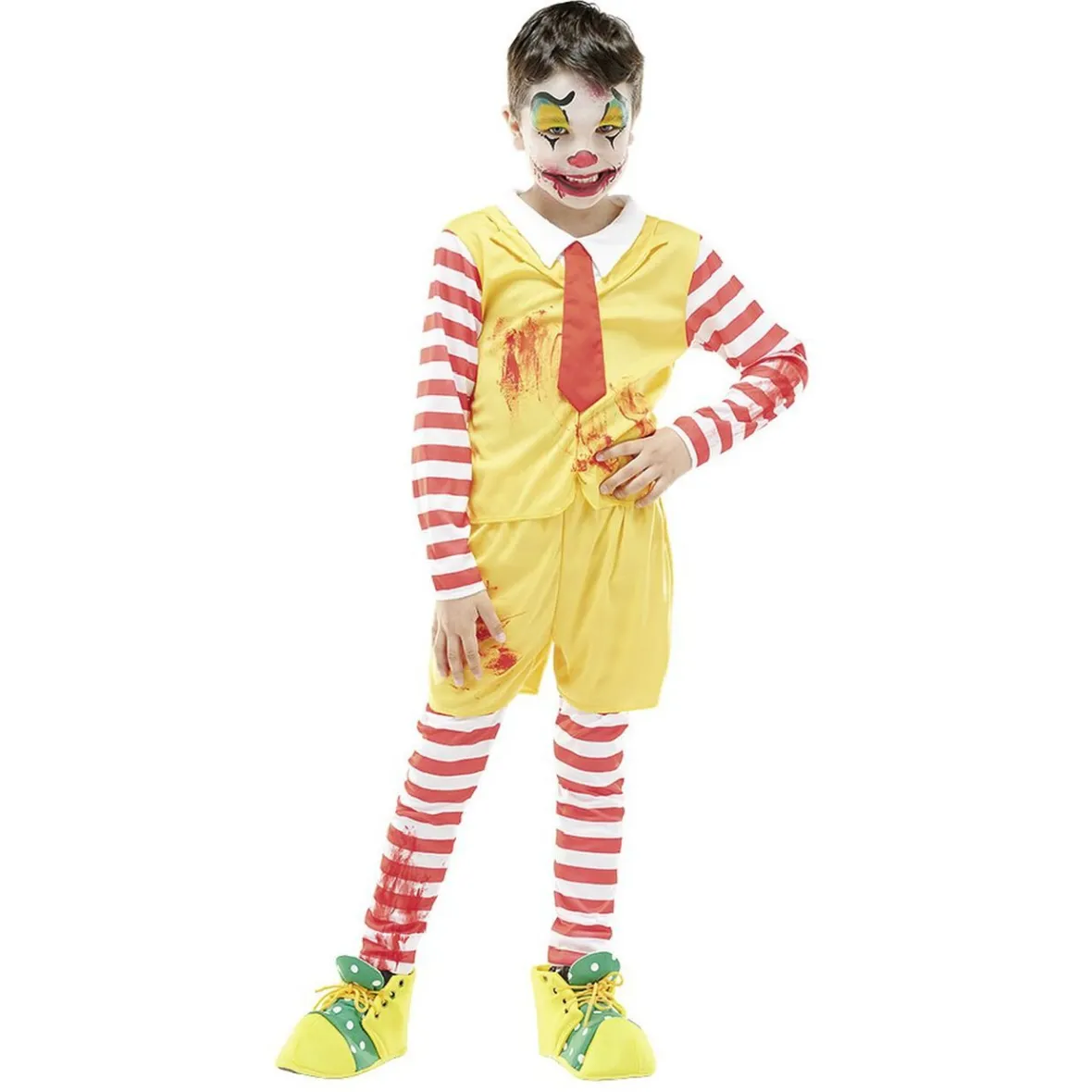 Déguisement enfant Creepy clown Halloween 7 à 10 ans-Gifi Outlet