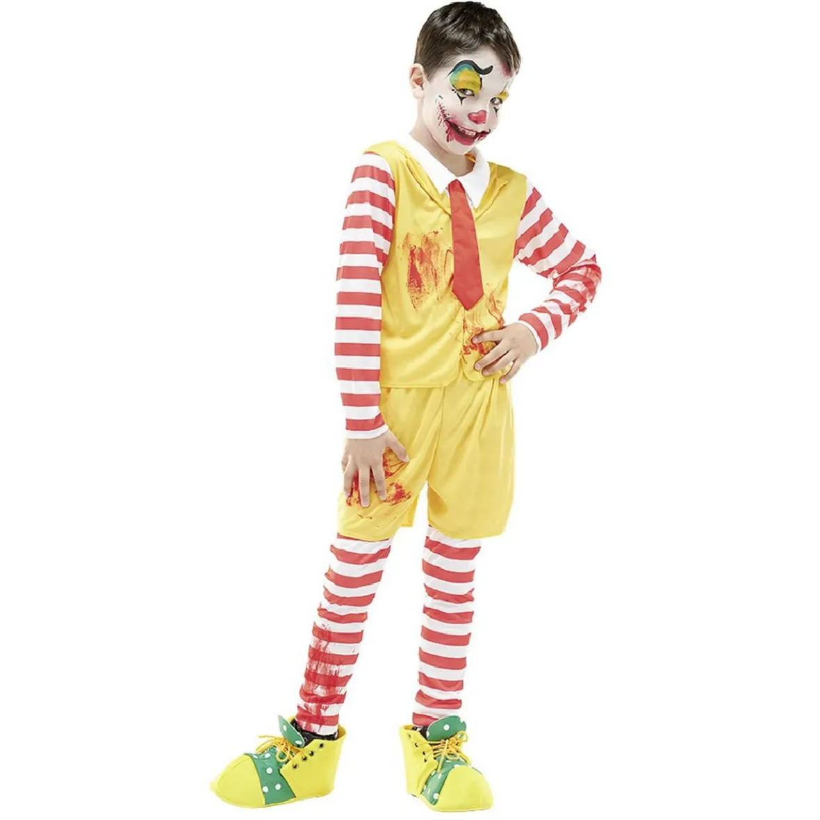 Déguisement enfant Creepy clown Halloween 7 à 10 ans-Gifi Outlet