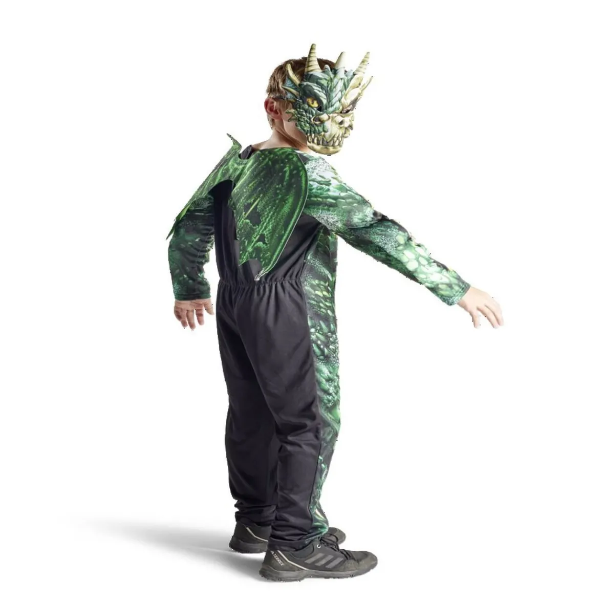 Déguisement enfant Halloween dragon squelette vert 4/6 ans-Gifi Best