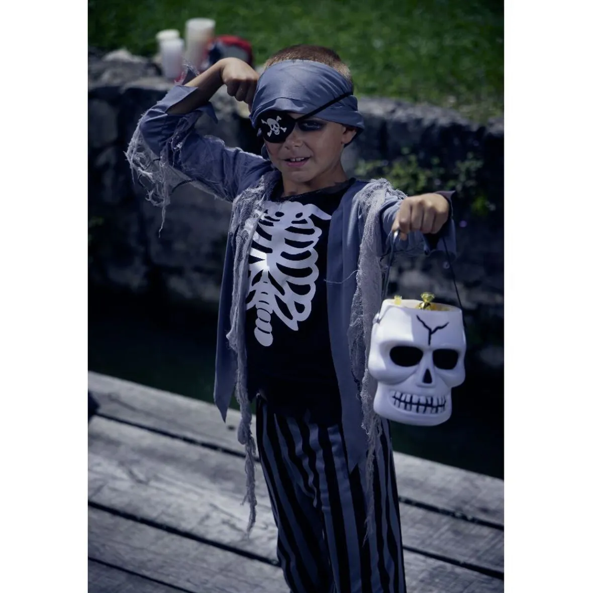 Déguisement enfant Halloween costume pirate zombie 4/6 ans-Gifi Sale