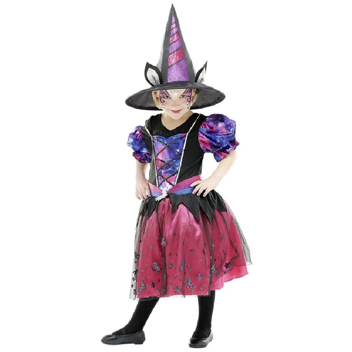 Déguisement enfant Halloween sorcière licorne 7/10 ans-Gifi Hot