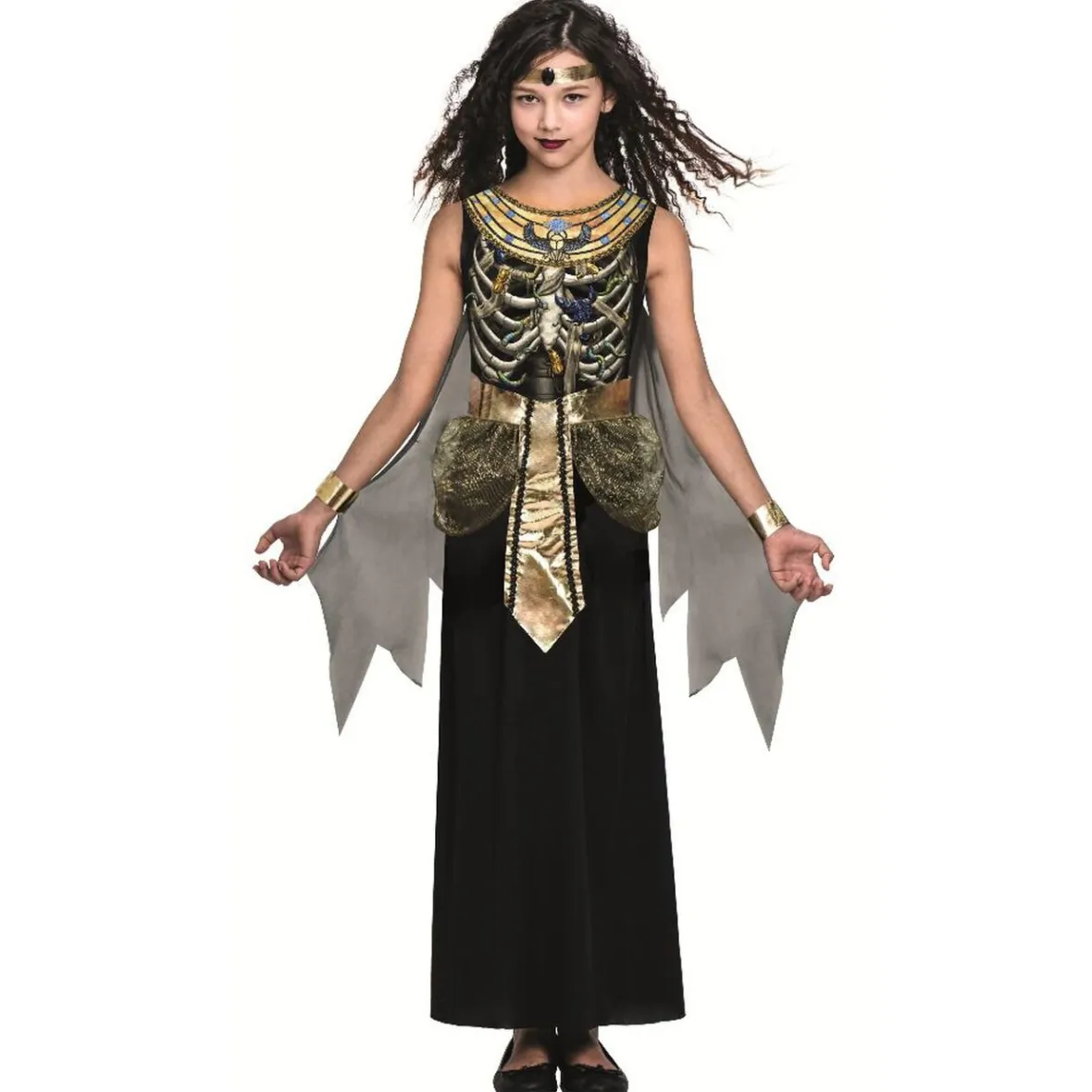 Déguisement enfant Halloween cléopâtre zombie 7/10 ans-Gifi Online