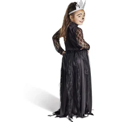 Déguisement enfant Halloween reine squelette noir et blanc 7/10ans-Gifi Discount