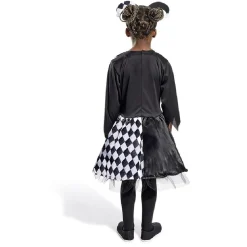 Déguisement enfant Halloween arlequin noir et blanc robe 4/6ans-Gifi Online