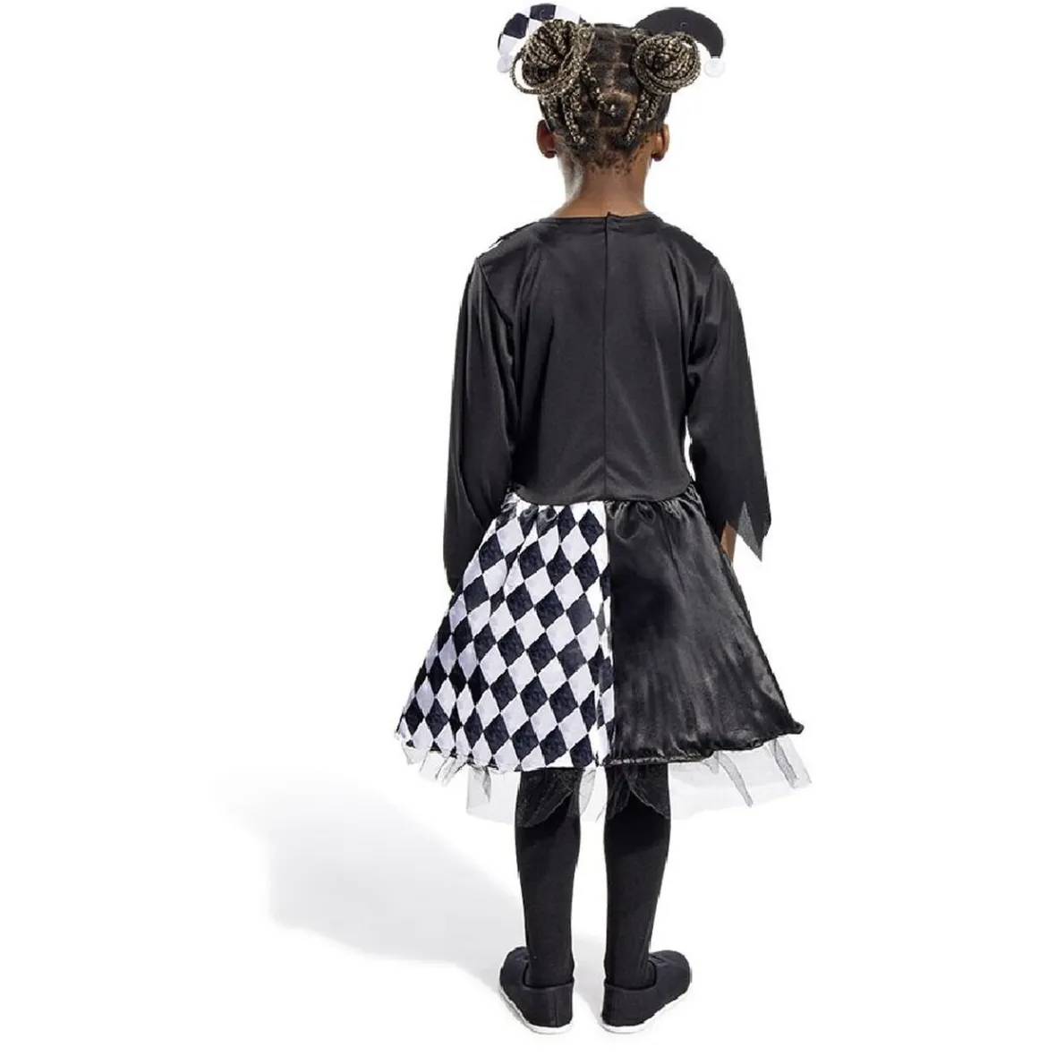 Déguisement enfant Halloween arlequin noir et blanc robe 4/6ans-Gifi Online