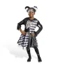 Déguisement enfant Halloween arlequin noir et blanc robe 11/14ans-Gifi Outlet