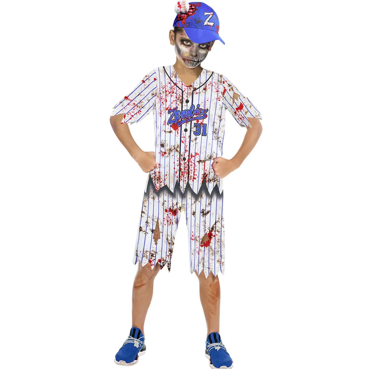 Déguisement enfant Halloween joueur de baseball combinaison 11/14ans-Gifi Sale