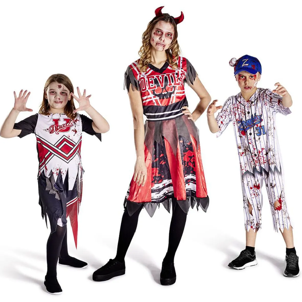 Déguisement enfant Halloween pompom girl tshirt jupe 7/10ans-Gifi Online