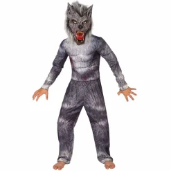 Déguisement enfant loup garou gris Halloween 4/6 ans-Gifi