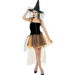 Déguisement femme sorcière citrouille Halloween Taille L-Gifi Best