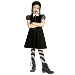 Déguisement fille gothique style Mercredi Addams 4/6 ans-Gifi Discount