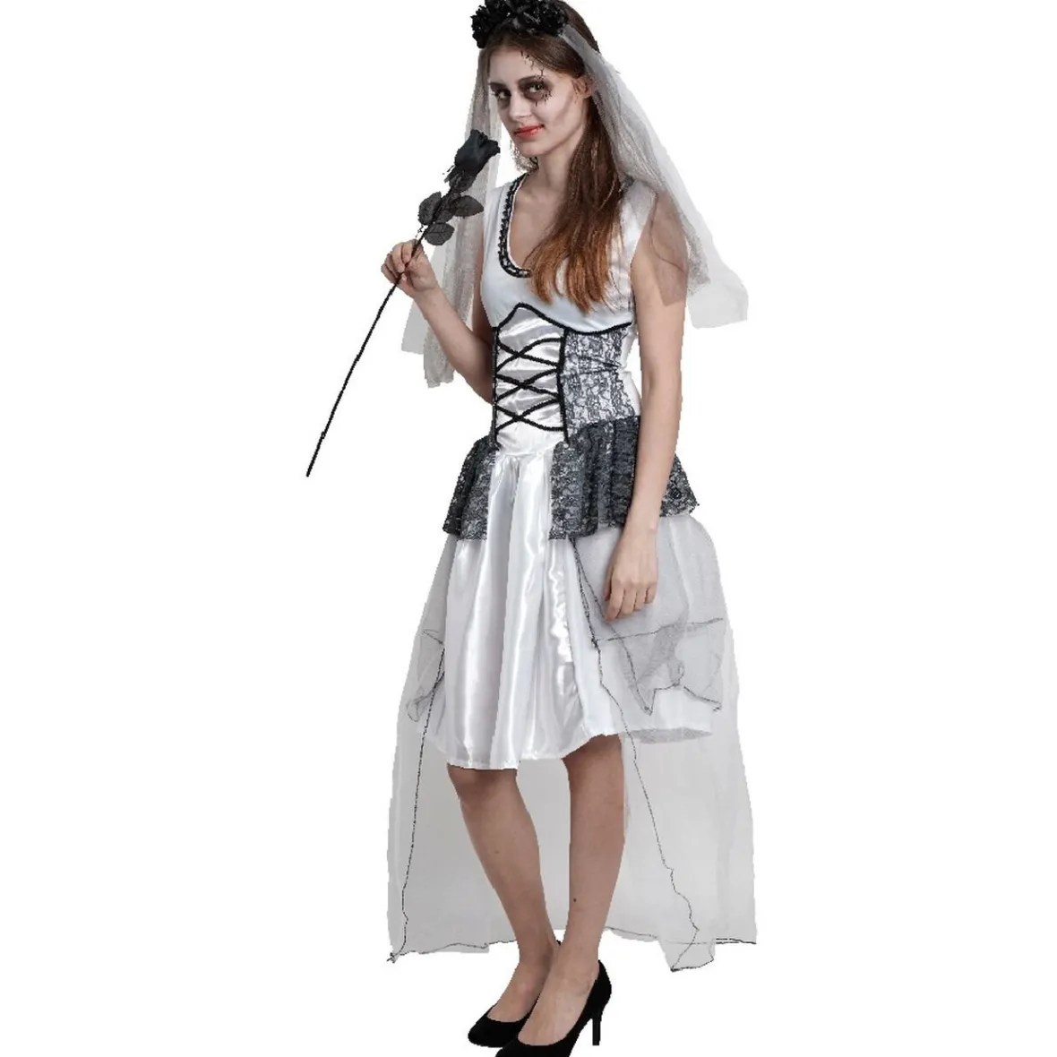 Déguisement mariée zombie femme Halloween taille L-Gifi Outlet