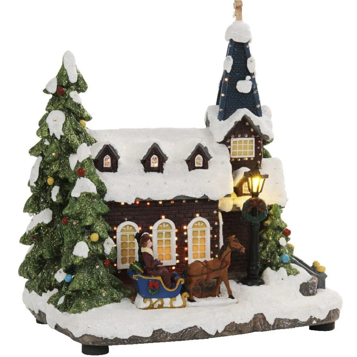 Eglise lumineuse résine-Gifi New