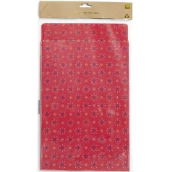 Enveloppe cadeau papier Noël traditionnel rouge x6 - 20x8xH28cm-Gifi Sale