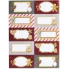 Etiquette cadeau autocollante Noël motif biscuit pain d'épices 4x8cm x10-Gifi Clearance