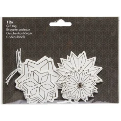 Etiquette cadeau blanche x12-Gifi Best